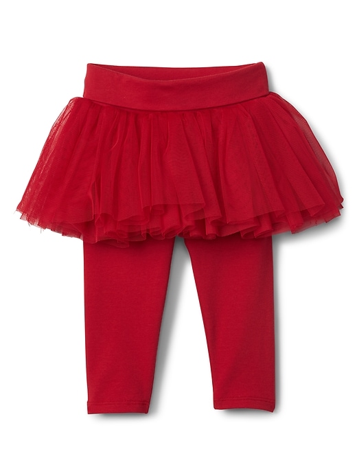 Image number 4 showing, Baby Leggings With Tulle Skirt Trim