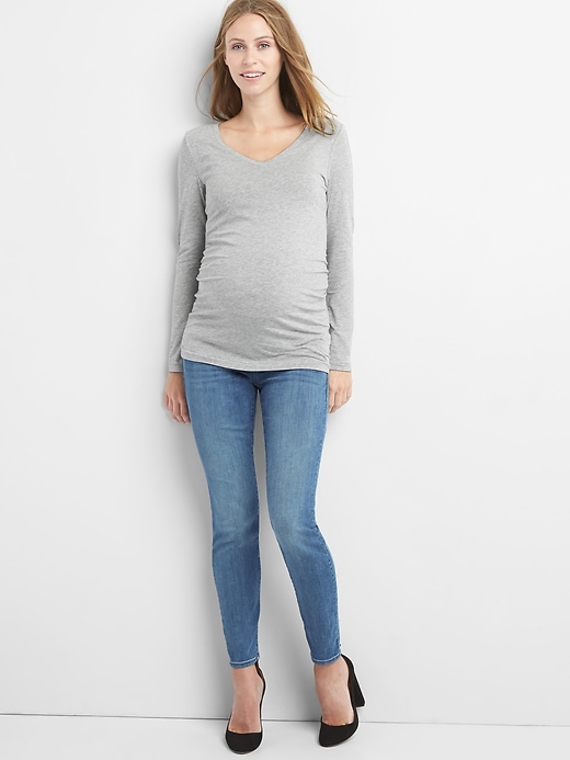 Image number 4 showing, Maternity Demi Panel True Skinny Jeans