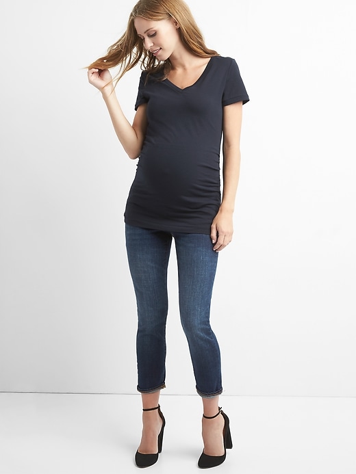 Image number 4 showing, Maternity Full Panel Girlfriend Jeans