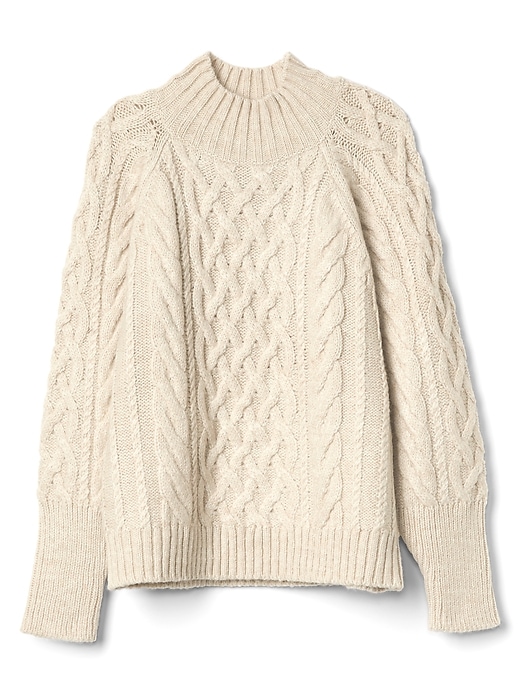 Image number 6 showing, Cable knit mockneck sweater