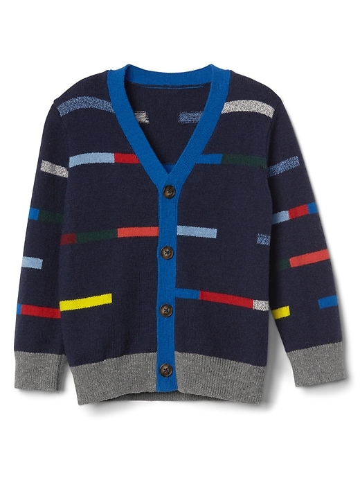 Image number 1 showing, Crazy stripe button cardigan