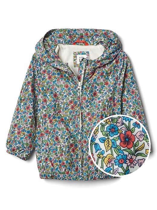 Image number 1 showing, Floral jersey-lined windbreaker