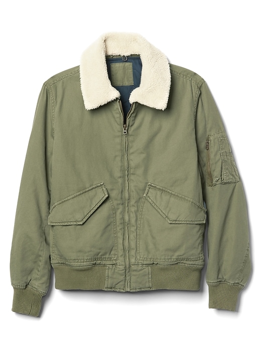 Image number 6 showing, Sherpa collar flight jacket
