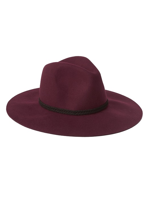 View large product image 1 of 1. Wool braid-band fedora