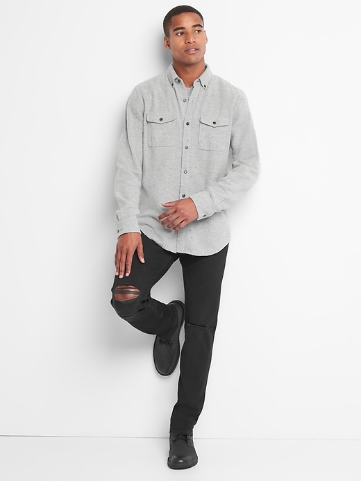 Image number 3 showing, Cozy twill standard fit shirt
