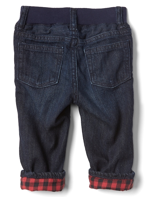 Image number 2 showing, My First Flannel-Lined Straight Jeans