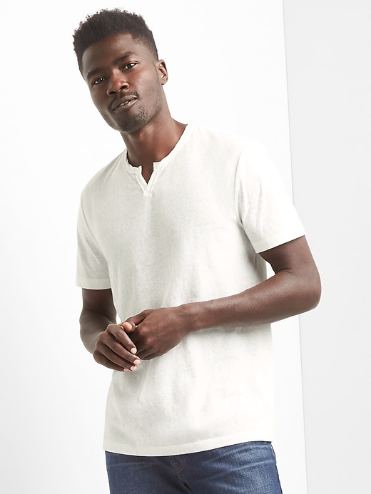 Gap Mens Short Sleeve Notch Shirt