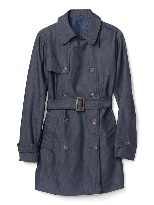 Image number 6 showing, Denim trench coat