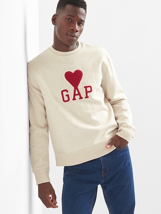 Image number 2 showing, Gap + GQ Ami logo heart sweatshirt
