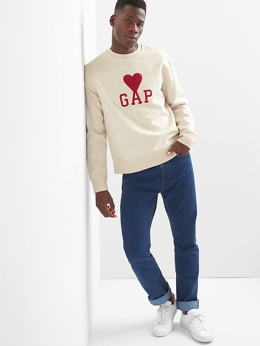Image number 5 showing, Gap + GQ Ami logo heart sweatshirt