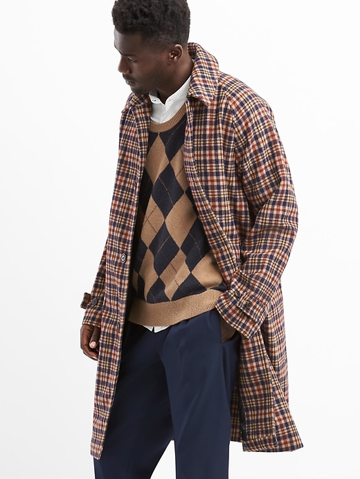 Image number 2 showing, Gap + GQ UA houndstooth wool coat