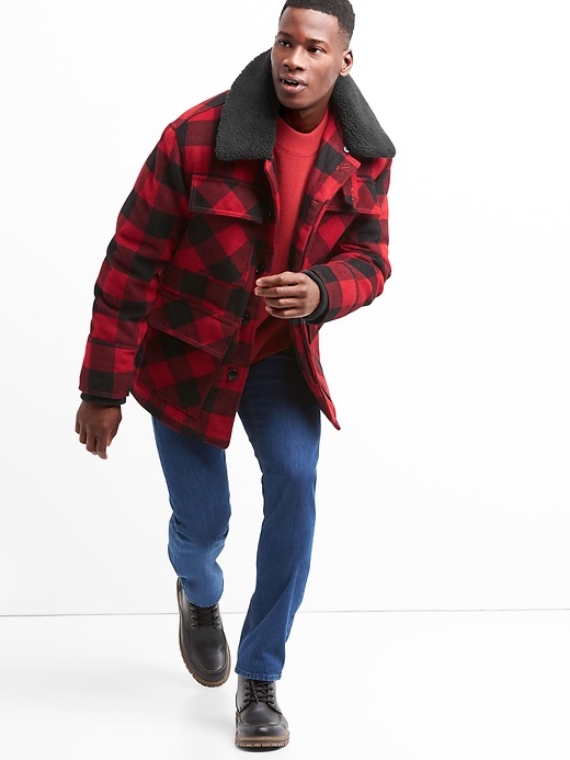 Image number 6 showing, Gap + GQ Ami wool parka