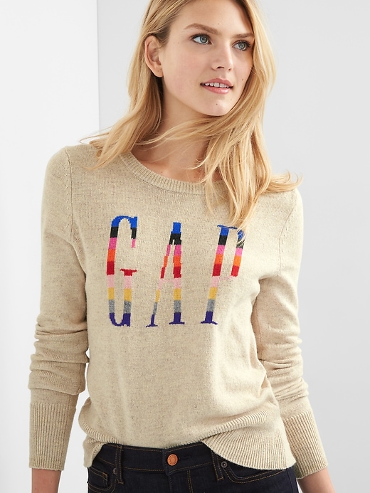 Image number 5 showing, Crazy stripe logo crewneck sweater