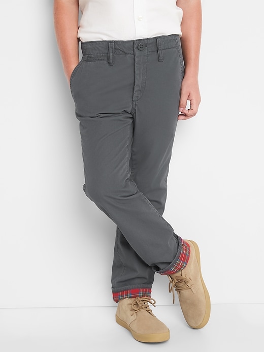 Image number 6 showing, Flannel-Lined Khakis