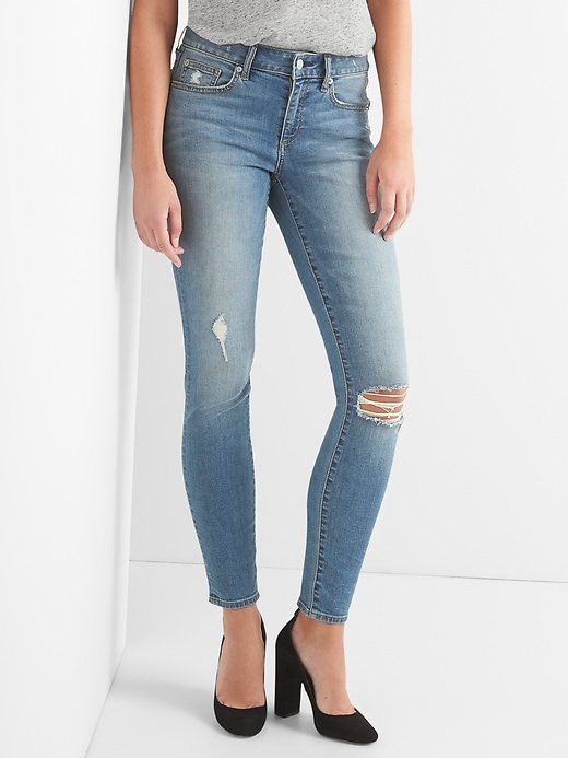 Image number 1 showing, Mid Rise True Skinny Curvy Jeans