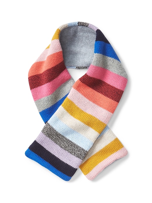 View large product image 1 of 1. Crazy stripe fleece scarf