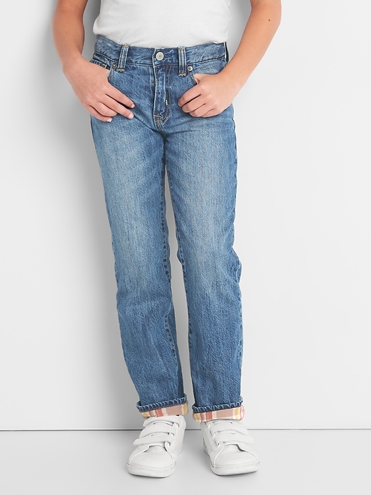 gap flannel lined khakis