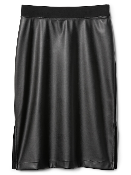Image number 6 showing, Faux-leather pencil skirt