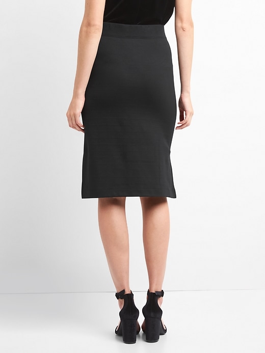 Image number 2 showing, Faux-leather pencil skirt