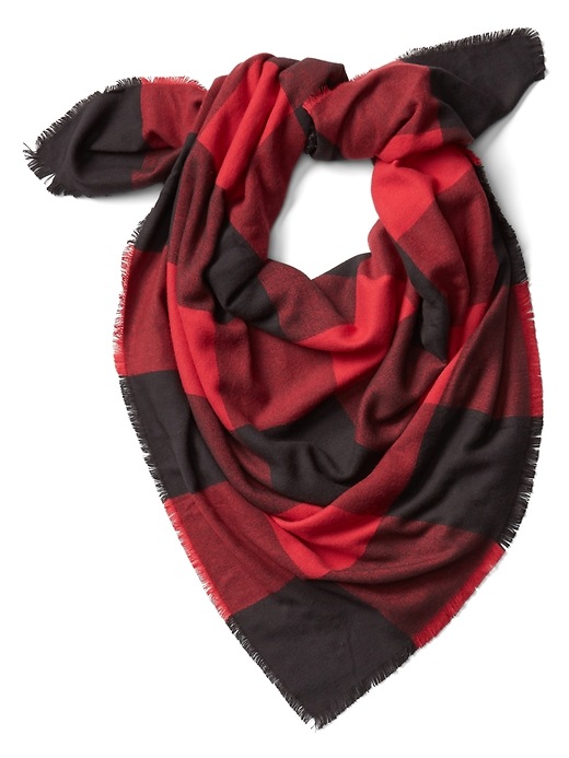 Image number 2 showing, Cozy oversized buffalo scarf