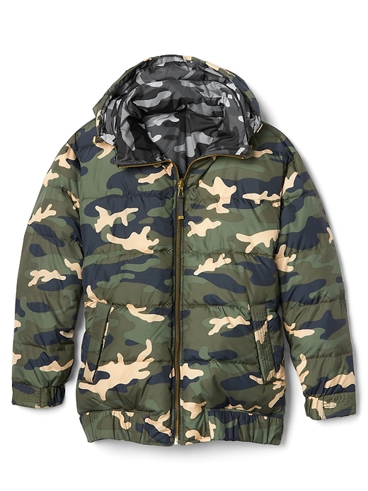 Image number 6 showing, Reversible camo puffer jacket