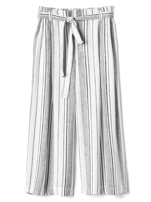 Image number 6 showing, Crop stripe wide leg pants