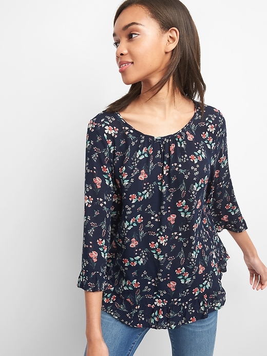 Image number 9 showing, Floral ruffle top