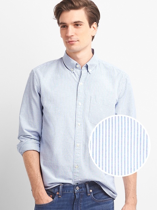 Image number 1 showing, Oxford bengal stripe standard fit shirt