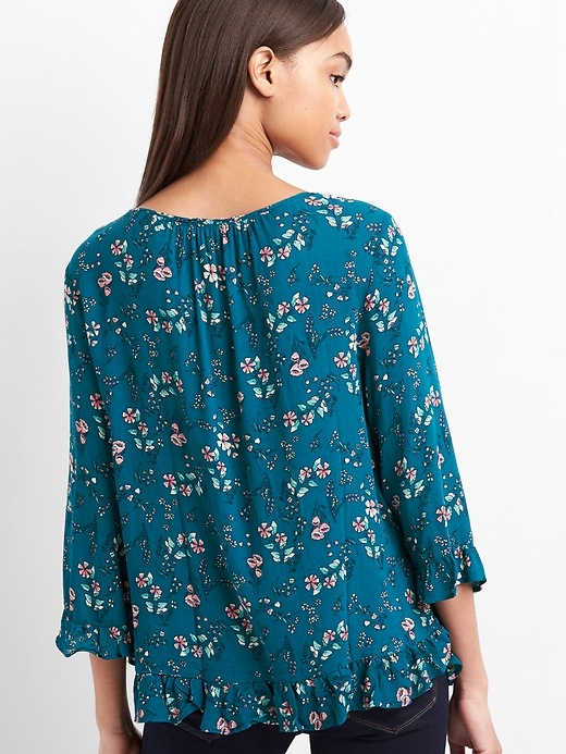 Image number 2 showing, Floral ruffle top