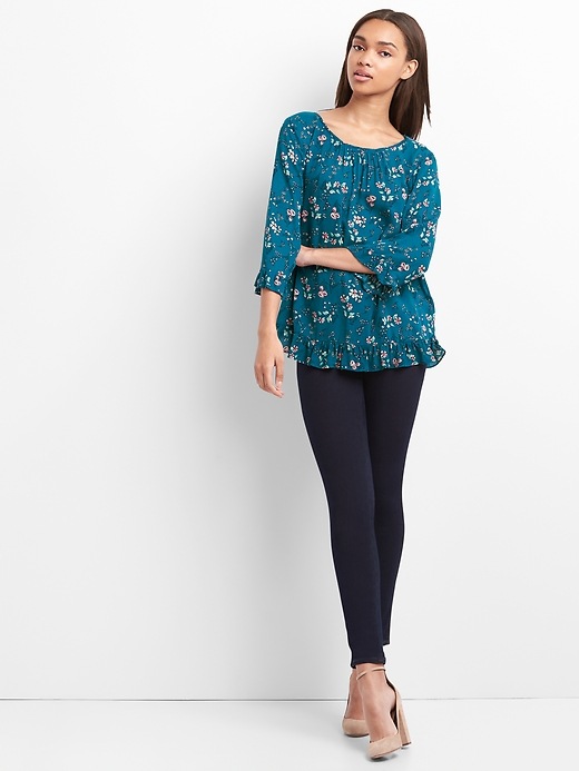 Image number 3 showing, Floral ruffle top