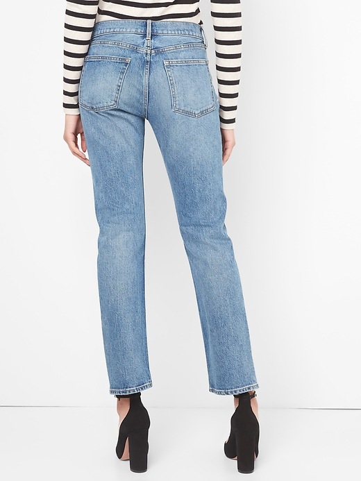 Image number 2 showing, Cone Denim&#174 High Rise Straight Jeans