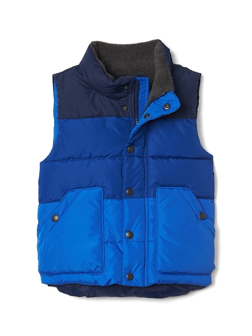View large product image 1 of 1. Quilted fleece-lined vest