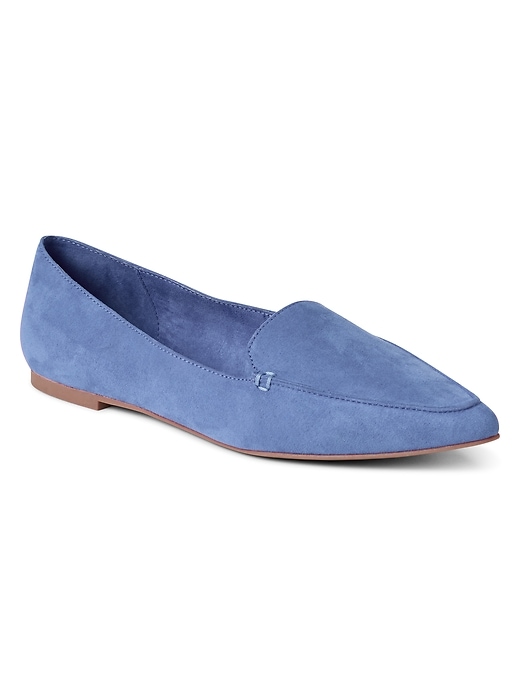 View large product image 1 of 1. Leather pointed loafers