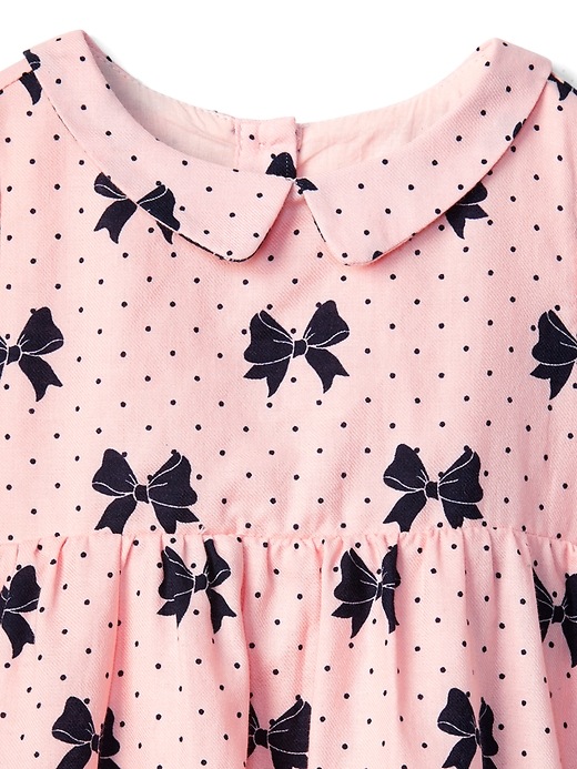 Image number 3 showing, Bow print collar dress