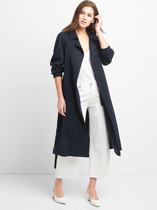 Image number 7 showing, TENCEL&#153 Drapey Trench Coat