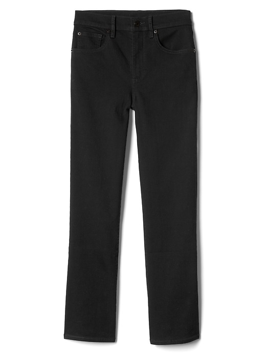 Image number 7 showing, High Rise Crop Flare Jeans in Everblack