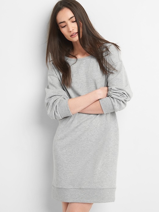 View large product image 1 of 1. Pullover Sweatshirt Dress in French Terry