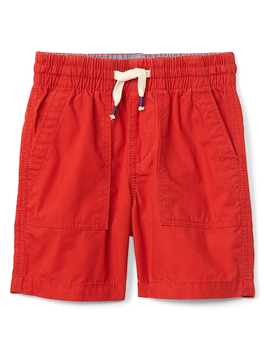 View large product image 1 of 1. Toddler 4" Pull-On Poplin Shorts