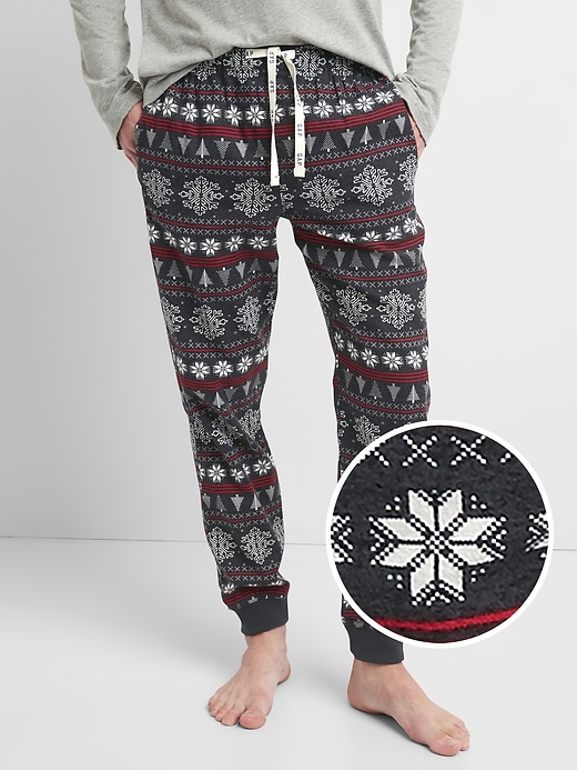 View large product image 1 of 1. Flannel joggers