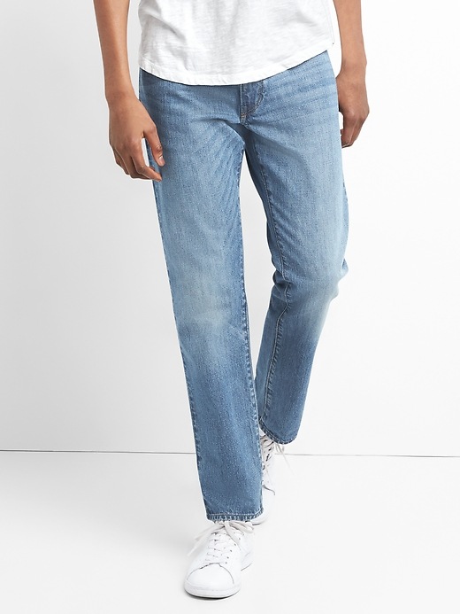 Washwell Medium Indigo Jeans In Slim Straight Fit With Bi-Stretch Washwell Medium Indigo Jeans In Slim Straight Fit With Bi-Stretch