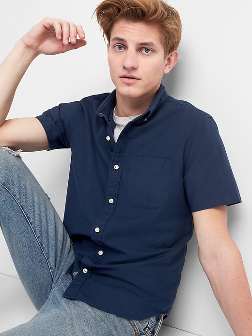 Image number 9 showing, Lived-In Stretch Oxford Short Sleeve Shirt
