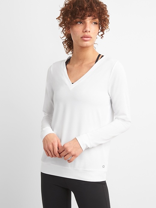 View large product image 1 of 1. GapFit Breathe Pullover with Mesh Back