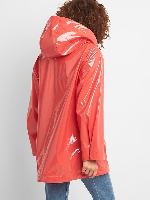 Image number 2 showing, Hooded High Gloss Rain Jacket