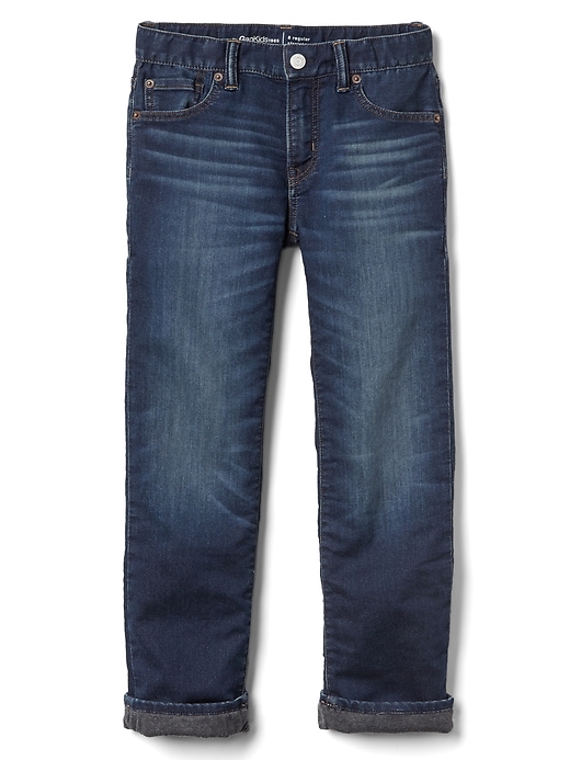 Image number 1 showing, Stretch super soft lined straight jeans