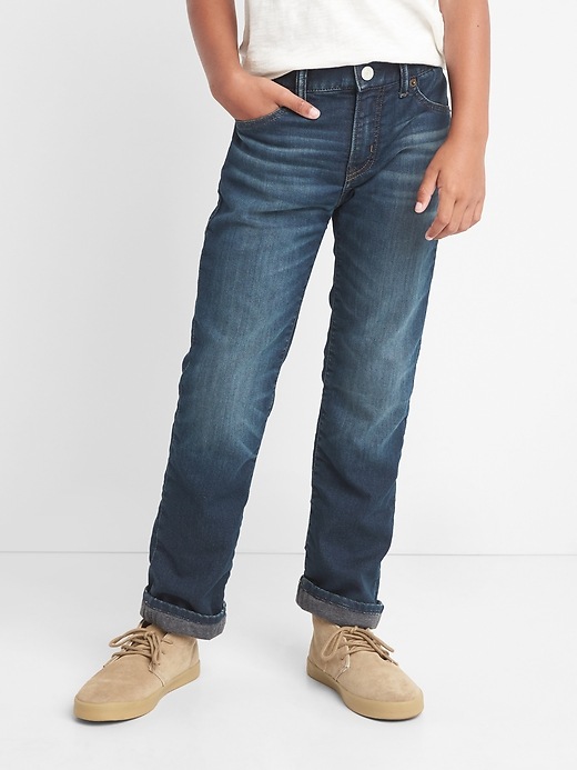 Image number 2 showing, Stretch super soft lined straight jeans