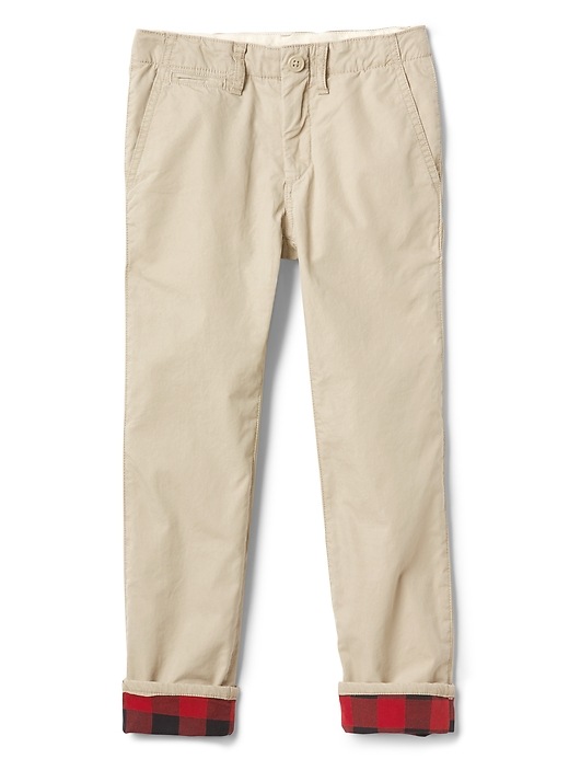 Image number 5 showing, Flannel-Lined Khakis