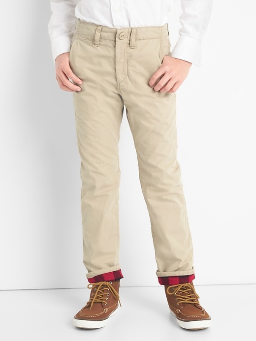 Image number 2 showing, Flannel-Lined Khakis