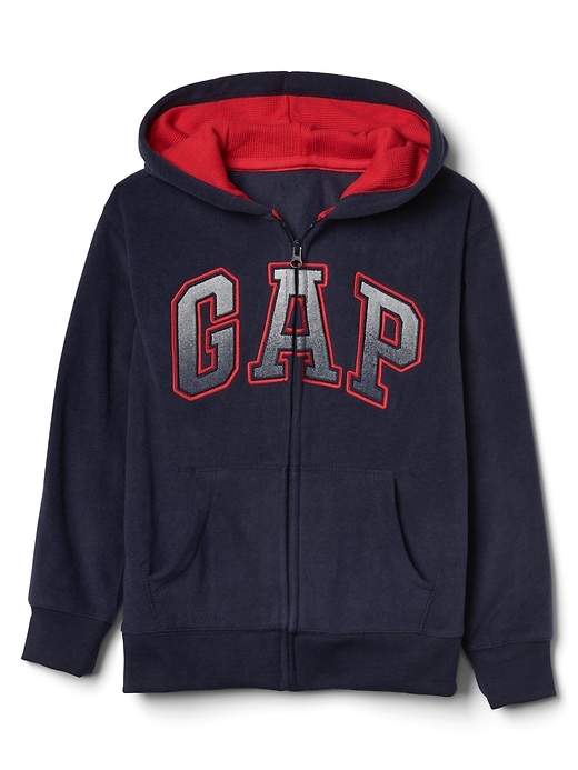 View large product image 1 of 1. Pro Fleece logo zip hoodie