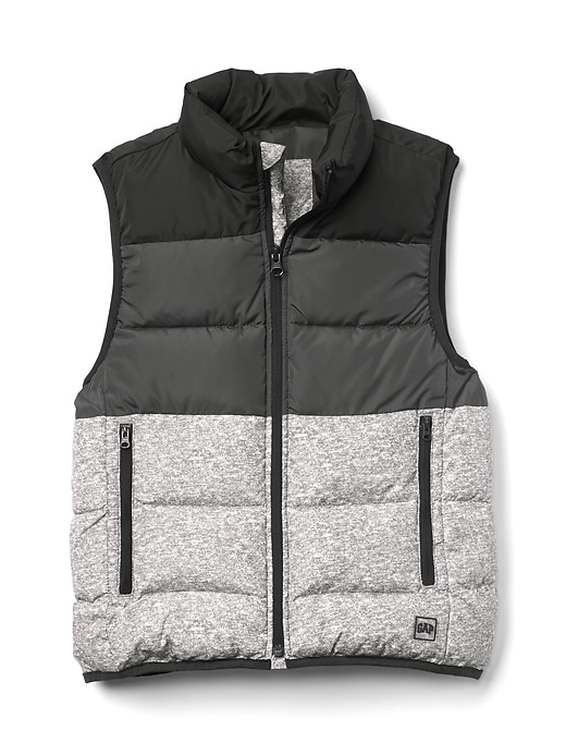 Image number 1 showing, Heather colorblock puffer vest
