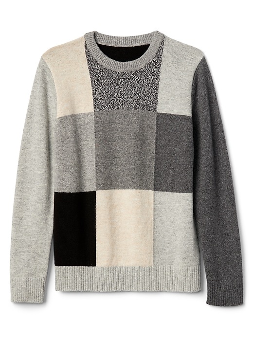 Image number 1 showing, Crazy block sweater
